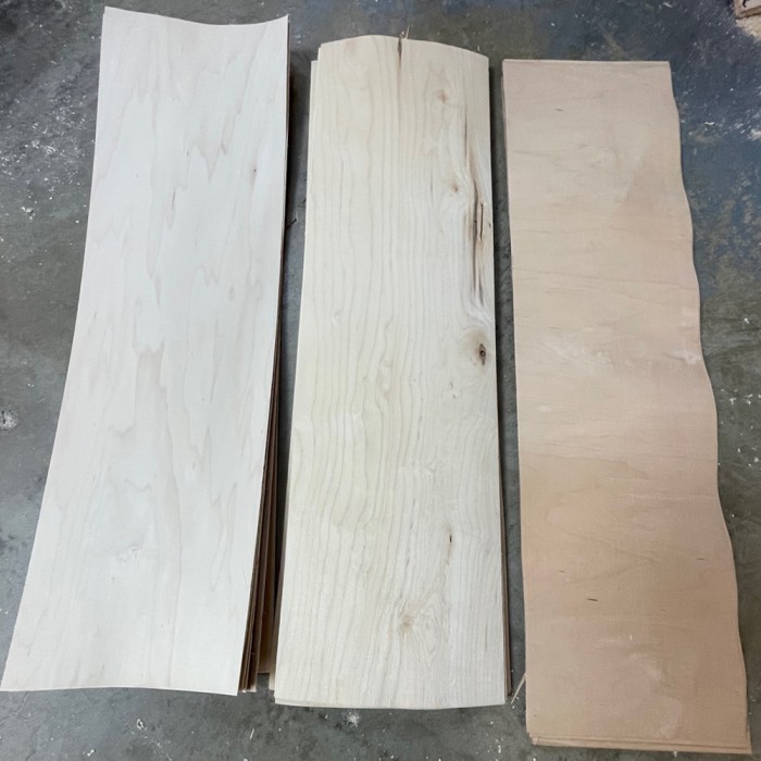 Skateboard-Grade Canadian Maple Veneer (9.5" × 34")